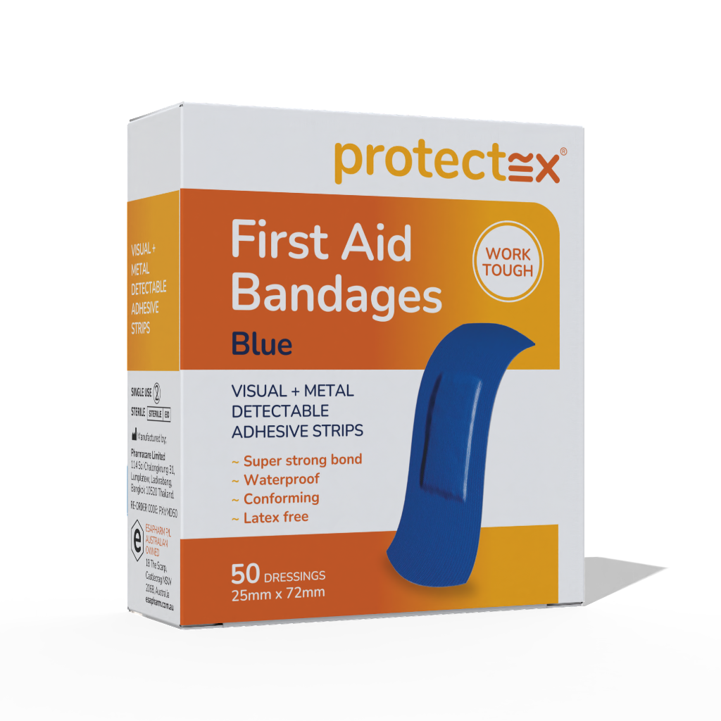 Blue Detectable Wide Dressing Strips 7.2cm x 2.5cm (50) 10203001