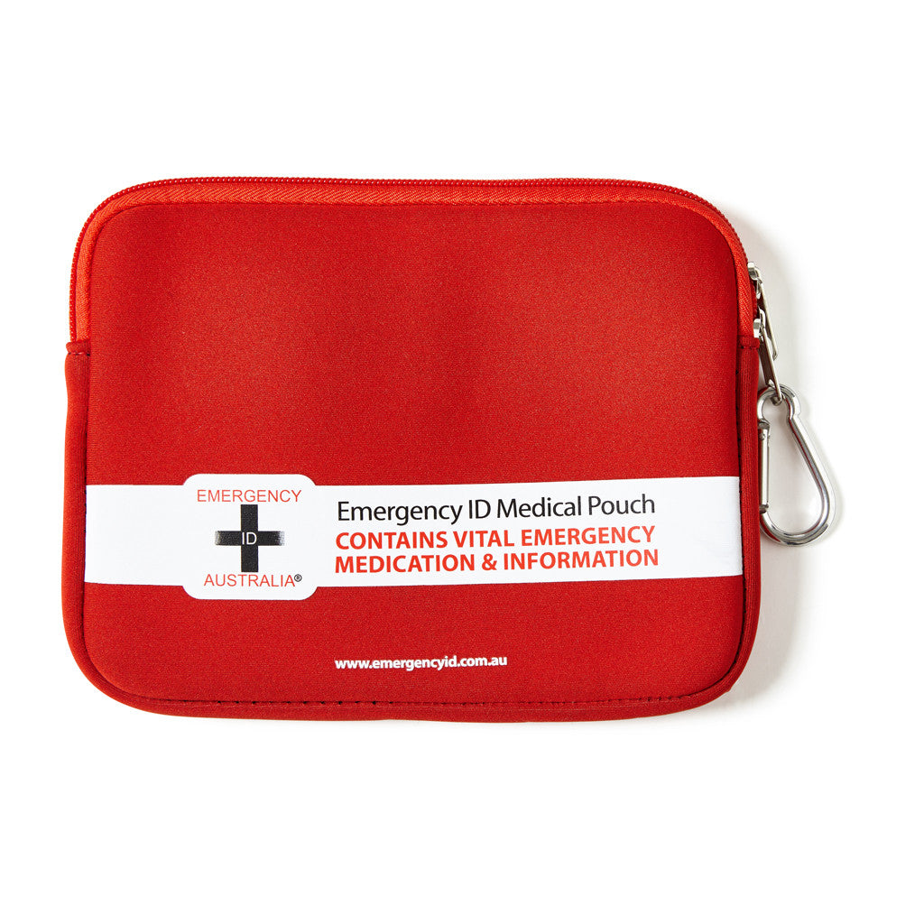 Medical Emergency ID Pouch - Red - Medium 11101008