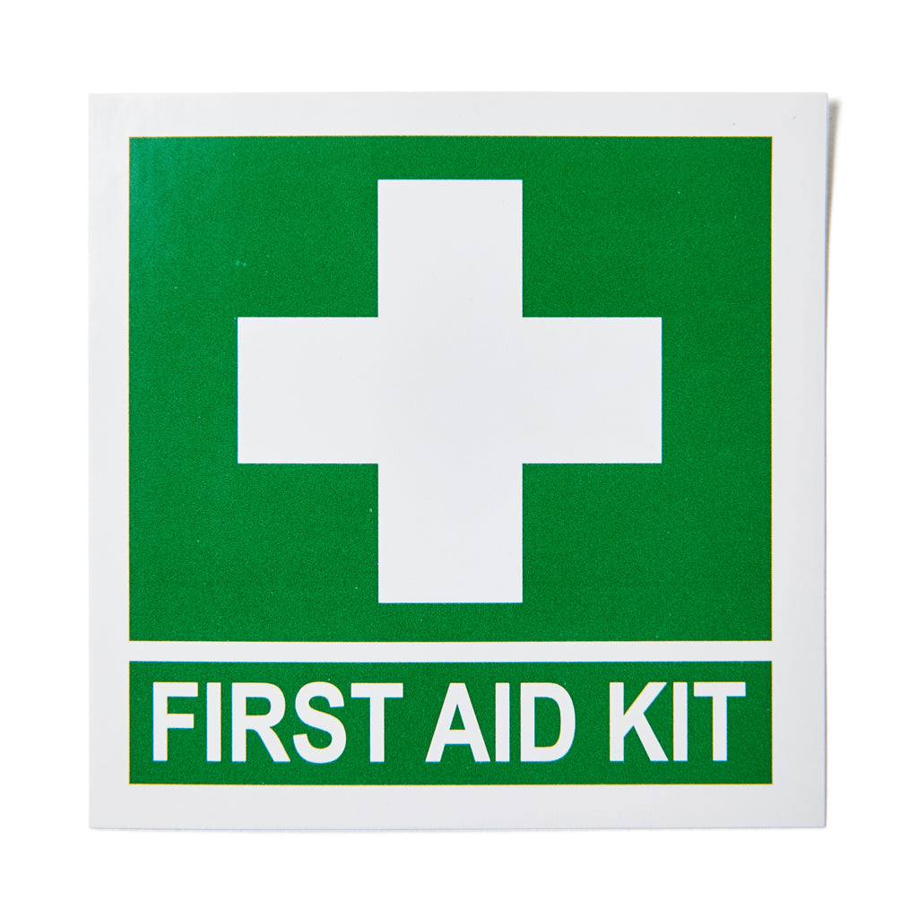 First Aid Kit Sticker with Cross 13cm x 13cm 11101062