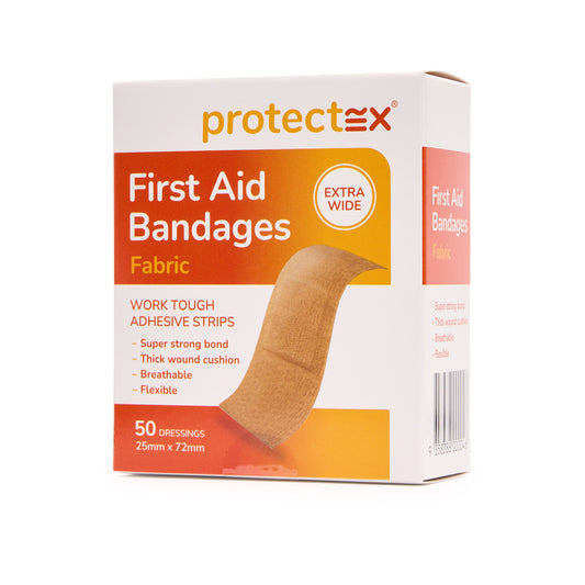 Fabric Dressing Strips Extra Wide 2.5cm x 7.2cm (50) 10202002