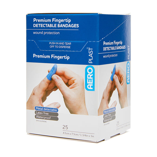 Blue Detectable Fingertip Dressing Large (25) 10203011