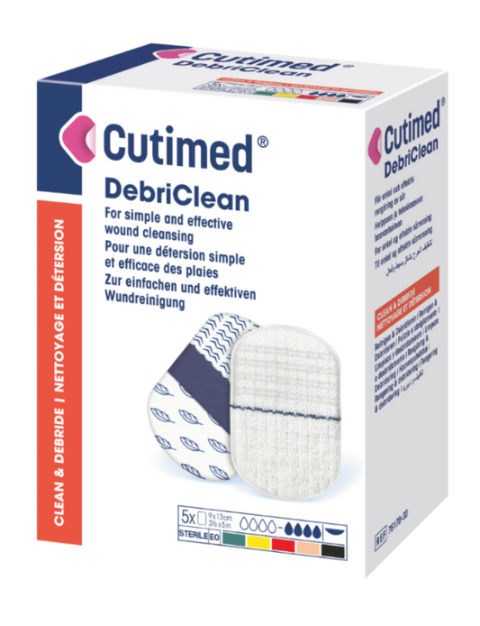 Cutimed DebriClean Pads Latex Free 9cm x 13cm (5) 10901083