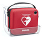 Student First Aid Philips Heartstart defibrillator case in wall mount bracket