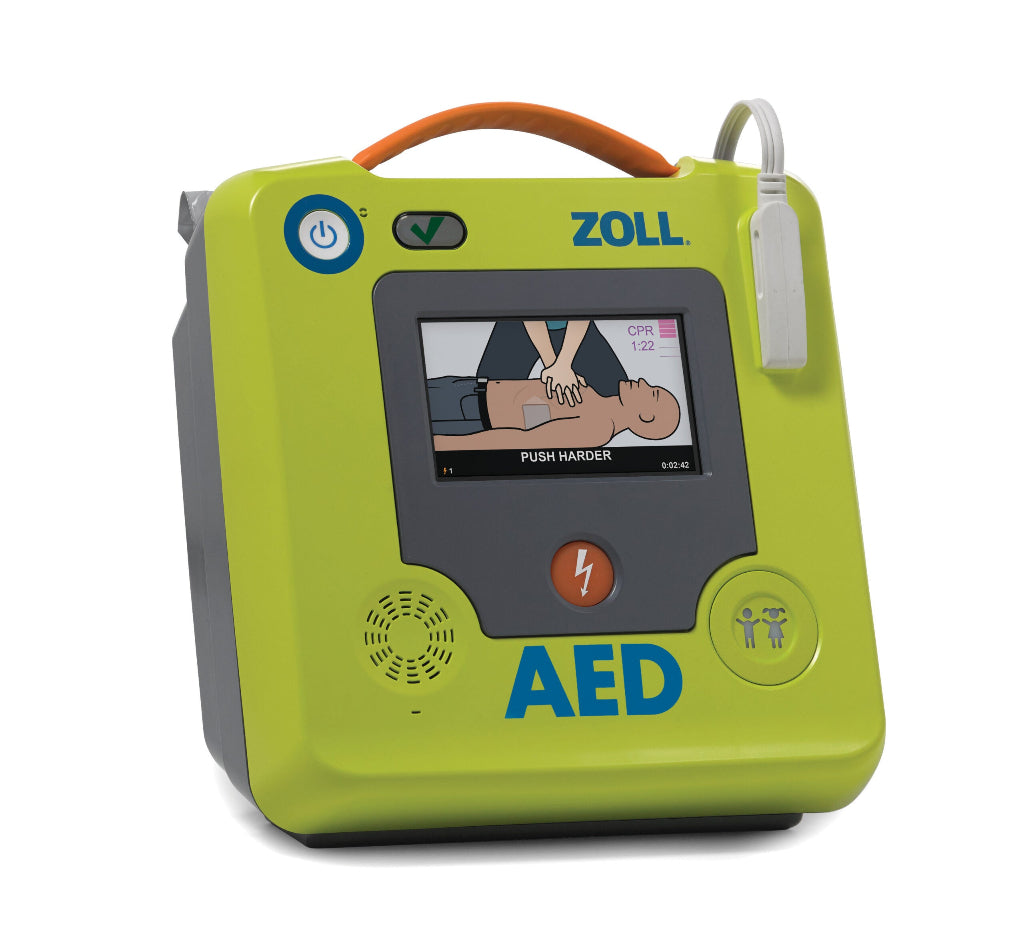 Student First Aid ZOLL AED on a white background