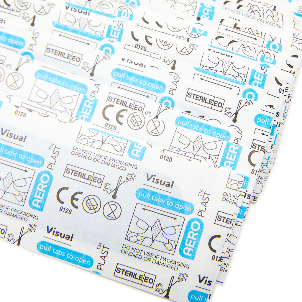 Blue Visual Dressing Strips Wide 7.5cm x 2.5cm (100) 10203003