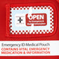 Medical Emergency ID Pouch - Red - Medium 11101008