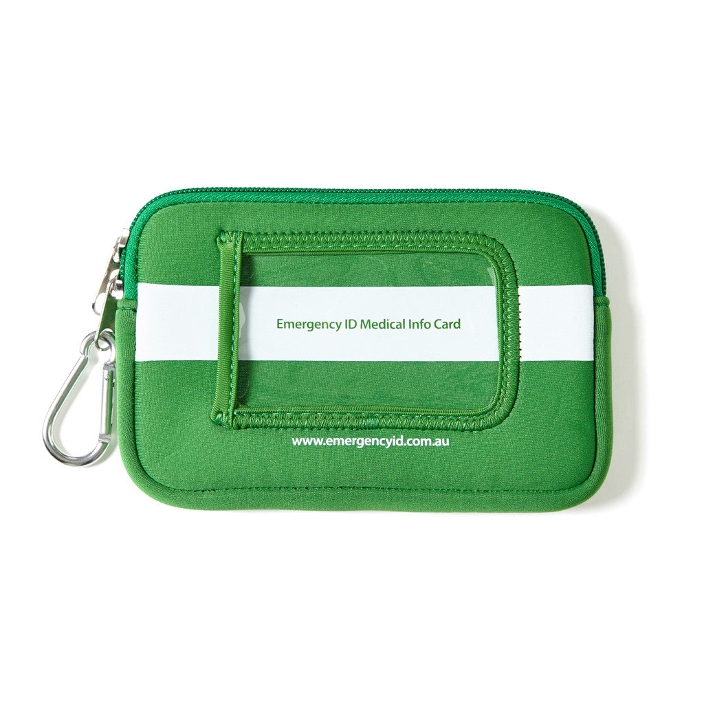 Medical Emergency ID Pouch - Green - Small 11101019