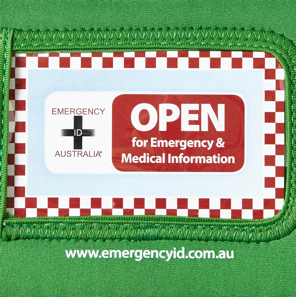 Medical Emergency ID Pouch - Green - Small 11101019