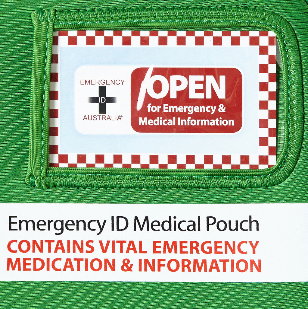 Medical Emergency ID Pouch - Green - Medium 11101035