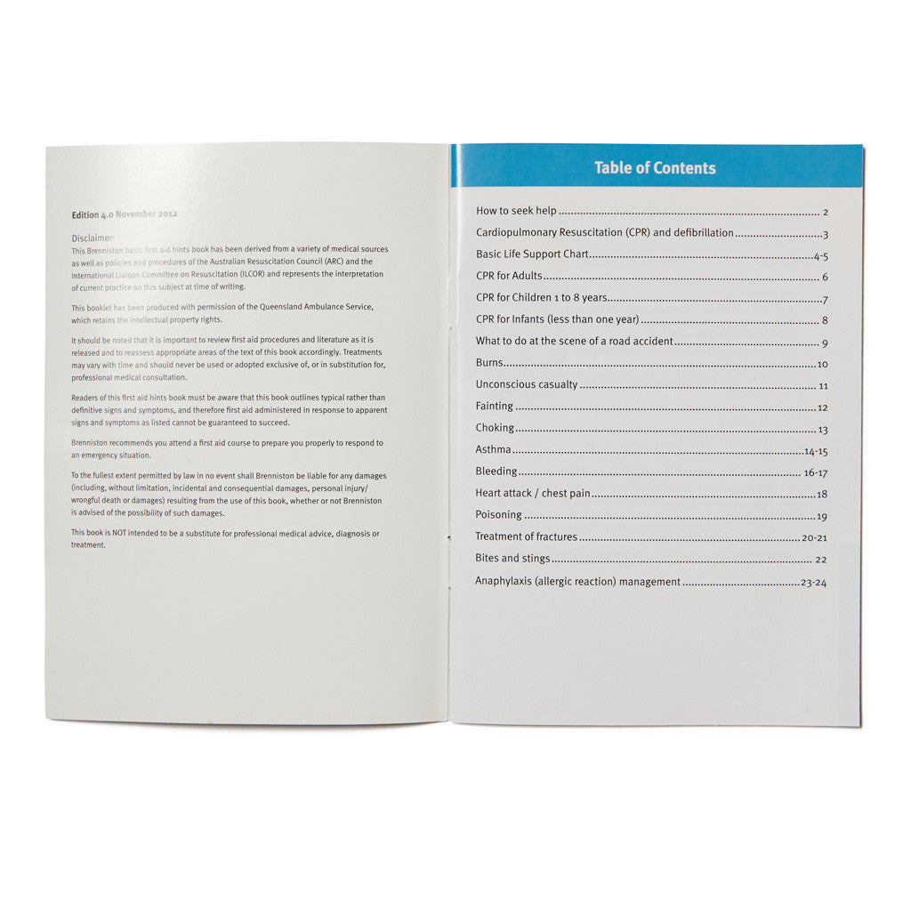 First Aid Booklet - Medium - Student First Aid